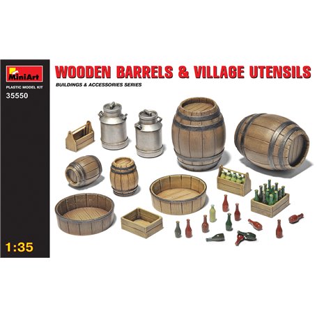 MiniArt 35550 Wooden barrels and village utensils