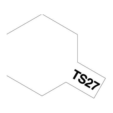 Tamiya 85027 Sprayfärg TS-27 "Matt White" matt, innehåller 100 ml