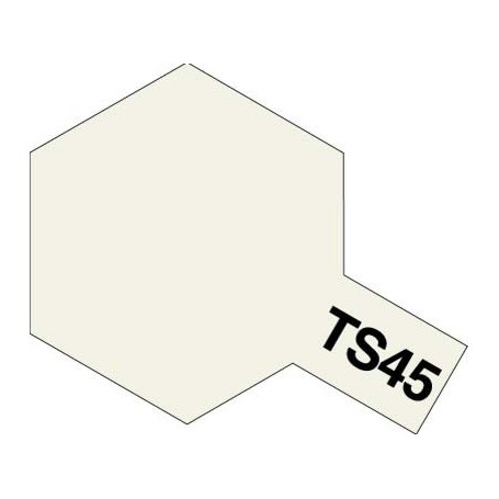 Tamiya 85045 Sprayfärg TS-45 "Pearl White" blank, innehåller 100 ml