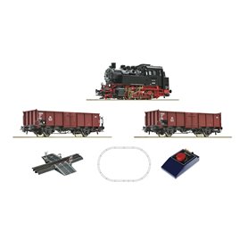 Roco 51160 Analogue Starter Set: Steam locomotive class 80 with goods train, DB