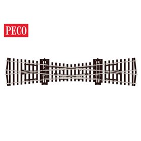 Peco SL-180 Korsningsväxel, enkel, radie 610 mm, vinkel 12°, längd 249 mm