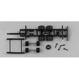 Herpa 080934 Chassis for bulk tandem volume trailer swap body 2-axle (7,82m) Content: 2 pcs.