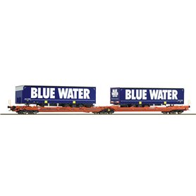Roco 77387 Dubbelvagn 738 T3000e Sdggmrs Wascosa Blue Water