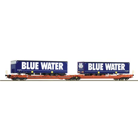 Roco 77387 Dubbelvagn 738 T3000e Sdggmrs Wascosa Blue Water