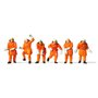 Merten H02579 Brandmän i orange uniform, 6 st