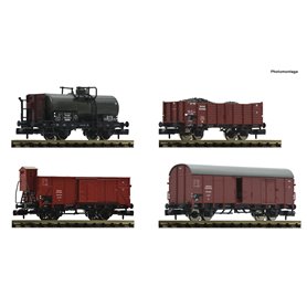 Fleischmann 880907 4 piece set goods wagons DRB