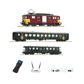 Roco 51339 z21 digital set Electric baggage railcar De 4 4 with passenger train belonging to the SBB