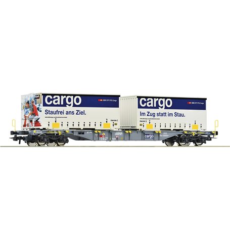 Roco 77341 Containervagn Sgnss SBB Cargo "Staufrei ans Ziel"