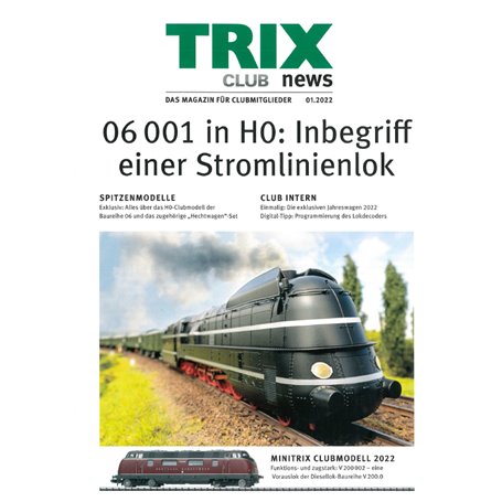 Trix CLUB012022T Trix Club 01/2022, magasin från Trix, 23 sidor i färg, Tyska
