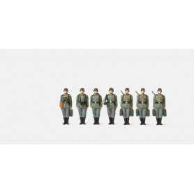 Preiser 72536 Figurer Infanterister, Tyska Riket 1939-45, 7 st omålade figurer