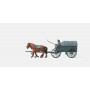 Preiser 16570 Figurer Hästar och fältvagn Hf. 1, med 2 kuskar, Tyska Riket 1939-45, omålade figurer
