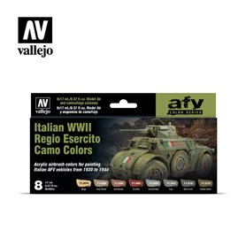 Vallejo 71645 Färgset Italian WWII Regio Esercito Camo Colors.