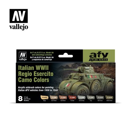 Vallejo 71645 Färgset Italian WWII Regio Esercito Camo Colors