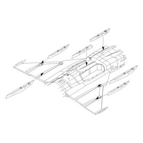 CMK 4304 JAS-39C Gripen - Correction Wing racks 1/48 for KittyHawk kit