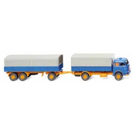 Wiking 41604 Platform trailer truck (MAN Pausbacke)