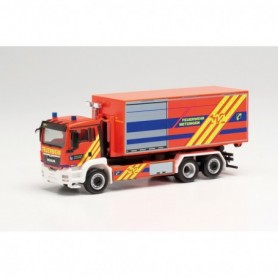 Herpa 096768 MAN TGS XL swapbody truck "Feuerwehr Metzingen"