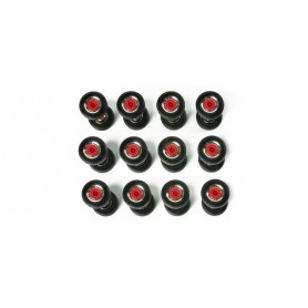 Herpa 052610 Tires for trailer (chromium / red, 12 sets)
