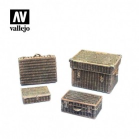 Vallejo SC227 Wicker Suitcases