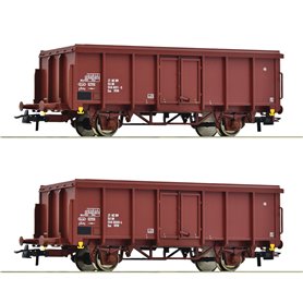 Roco 76006 2 piece set: Open goods wagons, DR