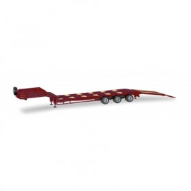 Herpa 076371-008 low boy trailer with chutes, 3-axle , wine red