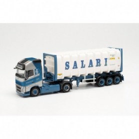 Herpa 314718 Volvo FH Gl. 2020 30 ft. Bulkcontainer-Sattelzug  30 ft. bulkcontainer trailer "Salari" (Niederlande Sittard)