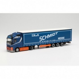 Herpa 315371 Volvo FH Gl. 2020 curtainside semitrailer "Schmidt Heide" (Schleswig-Holstein Heide)