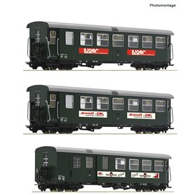 Roco 34034 3 piece set: Narrow-gauge passenger coaches, ÖBB