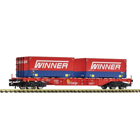 Fleischmann 825036 Container carrier wagon, type Sgns DB Cargo "Winner"