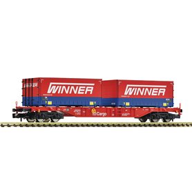 Fleischmann 825037 Container carrier wagon, type Sgns DB Cargo "Winner"