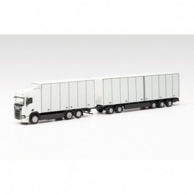 Herpa 315517 Scania CR 20 high roof swedish box truck, undecorated white