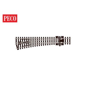 Peco SL-396 Växel, vänster, medium, radie 457 mm, vinkel: 14°, längd: 123,7 mm