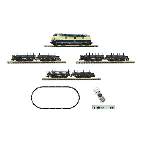 Fleischmann 931902 z21 start digital set : Diesel locomotive class 221 with goods train, DB
