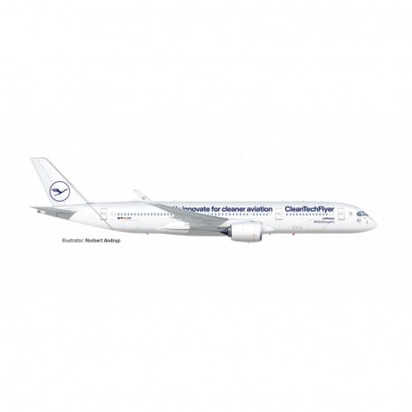 Herpa Wings 536653 Flygplan Lufthansa Airbus A350-900 "CleanTechFlyer" - D-AIVD