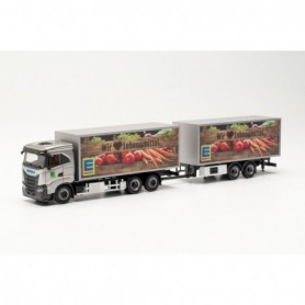Herpa 315746 Iveco S-Way ND LNG refrigerated box tandem trailer "EDEKA"