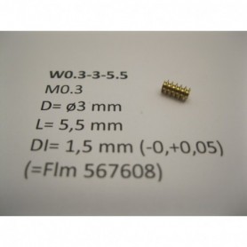 Micromotor W0.3-3-5.5 Wormgear, brass, M0.3, D3, L5.5, DI1.5 mm, 1 st