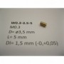 Micromotor W0.3-3.5-5 Snäckdrev, mässing, M0.3, D3.5, L5, DI1.5 mm, 1 st