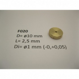 Micromotor F020 Flywheel, brass, 10 mm x 2,5 mm x 1 mm 1 st