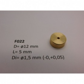 Micromotor F022 Svänghjul, mässing, 12 mm x 5 mm x 1,5 mm, 1 st