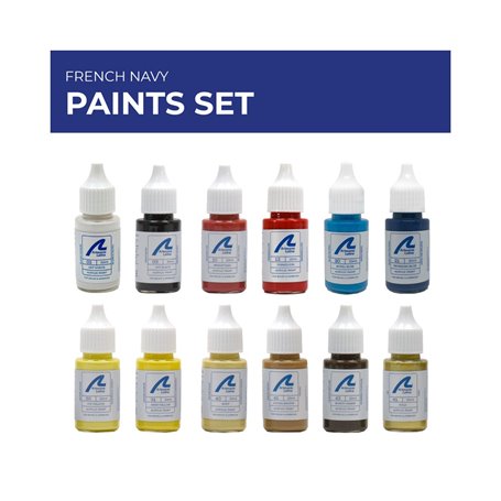 Artesania 277PACK4 Paints Set for Model Ship: French Navy Boat