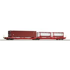 Roco 77400 Articulated double pocket wagon T3000e, DB AG