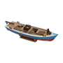 Türkmodel 201 Roddbåt, 1:35, byggsats i trä