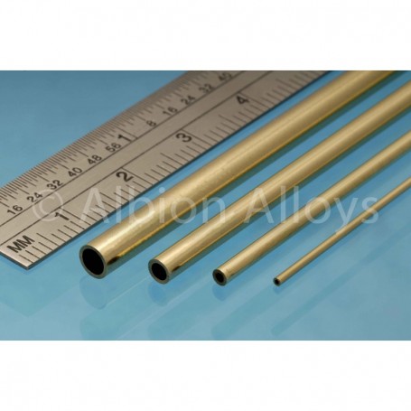 Albion Alloys BT1M Brass Tube 1 x 0.25 mm, 4 pieces