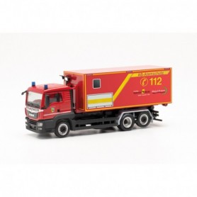 Herpa 097260 MAN TGS roll-off multibucket-truck "Feuerwehr Frechen"