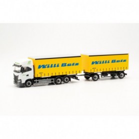 Herpa 315913 Iveco S-Way LNG interchangeable curtain canvas truck trailer "Willi Betz"