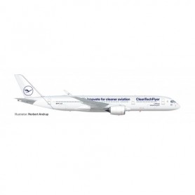 Herpa Wings 572460 Flygplan Lufthansa Airbus A350-900 "CleanTechFlyer" - D-AIVD