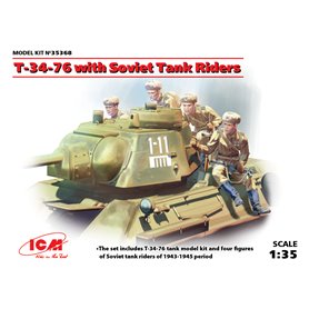 ICM 35368 Tanks T-34-76 with Soviet Tank Riders