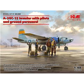 ICM 48288 Flygplan A-26C-15 Invader with pilots and ground personnel