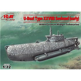 ICM S006 Ubåt U-Boat Type XXVIIB "Seehund" (early) WWII German Midget Submarine