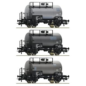 Roco 77021 Vagnsset med 3 st tankvagnar typ Uahs, DR