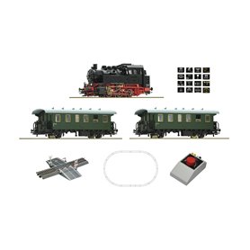 Roco 51161 Analogue start set: Steam locomotive class 80 with passenger train